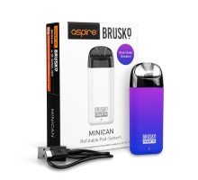 Перезаправляемая Под-система Бруско Миникан (Brusko Minican) 350 mah, Сине-Фиолетовый