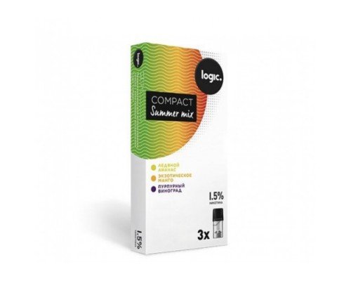 Купить Капсулы logic compact Summer Mix 1.5% (Лоджик Летний Микс) по оптовой цене